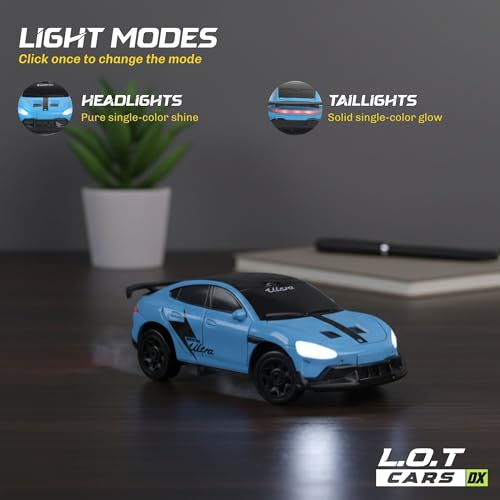 Image of L.O.T Cars Dash Remote Control Car Toy | 2.4Ghz, 1:64 Scale | Rc Cars, Rc Drifting Cars, Proportional Steering, Birthday Gift, Dual-Speed Modes & Lights with 100m Remote Range (Street White)