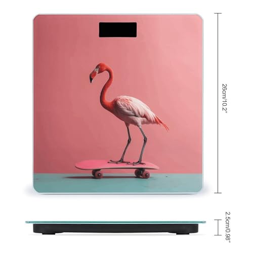 Báscula Digital de Baño con Diseño de Flamenco y Pantalla LCD miniatura 2