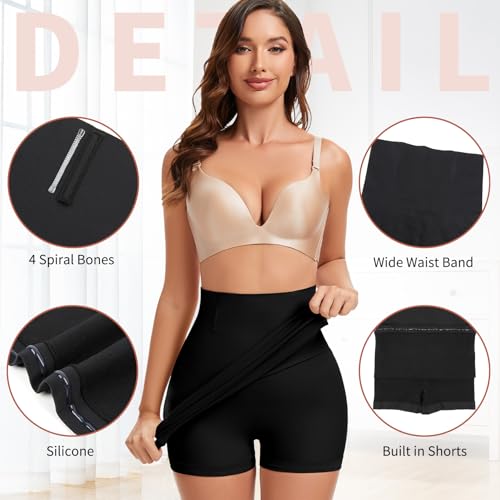 Image of MISS MOLY Shapewear Half Slip Dress for Women High Waist Body Shaper Seamless Tummy Control Skirt Smoother Under Dresses