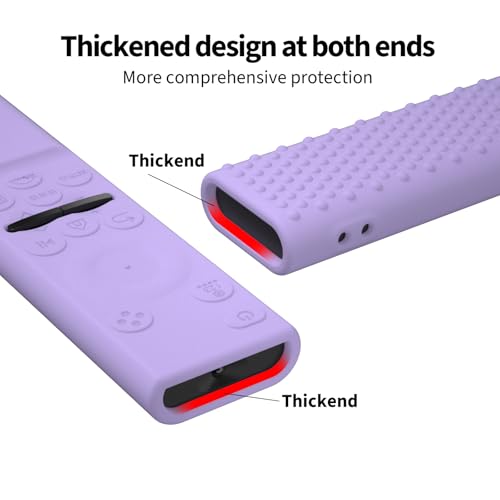 Image of Samsung QLED TV Remote Cover - Silicone Case with Loop (H-Lavender Purple) - Compatible with Samsung Smart TV Remote BN59-01311