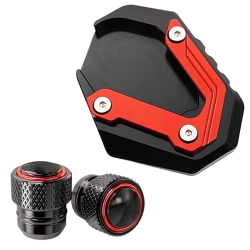 Plaque Agrandie de Béquille Moto pour CF-Moto 450MT 2024 2025 Set Rouge