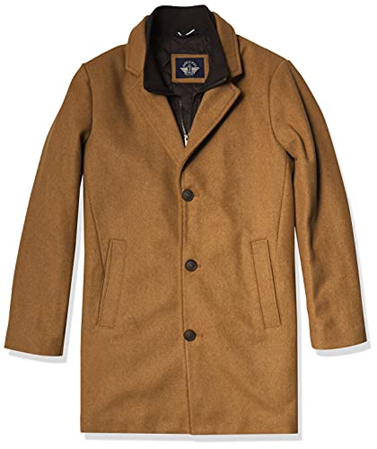 Dockers Men's Henry Wool Blend Top Coat, Camel, X-Large