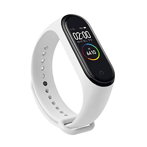 Pulseiras para mi band 4 ou mi band 3 - kit com 2 unidades (Branco e Cinza)
