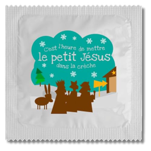 CALLVIN | Spécial Noël | Cadeau Drôle et Festif | Pour des Moments Magiques et Inoubliables | Latex Fin et Résistant | Made in France (Le Petit Jesus Dans La Creche, Universel)