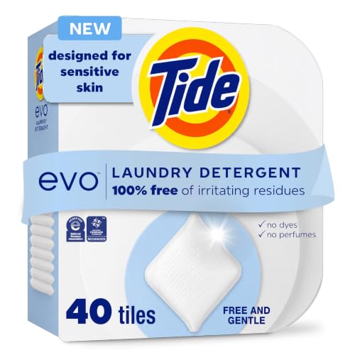 Tide evo Laundry Detergent Free & Gentle Concentrated Laundry Travel Detergent and Instant Dissolve...