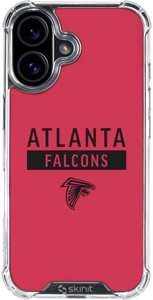 Skinit Clear Phone Case Compatible with iPhone 17 - Officially Licensed NFL Atlanta Falcons Design