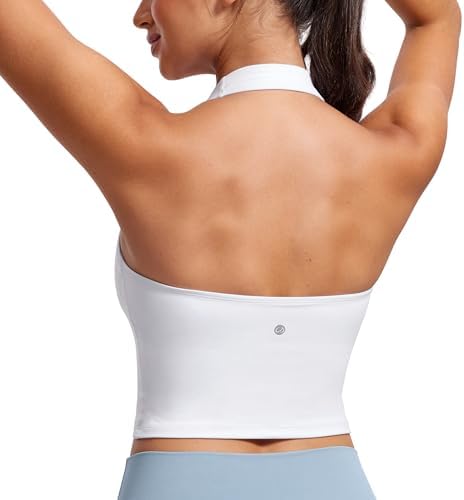 CRZ YOGA Butterluxe Halter Crop Tank Tops