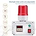 Industrial LED Rotating Strobe Warning Light, 110dB Cycle Timing Siren Alarm, Red Emergency Alarm Light for Indoor Use, Volume Adjustable