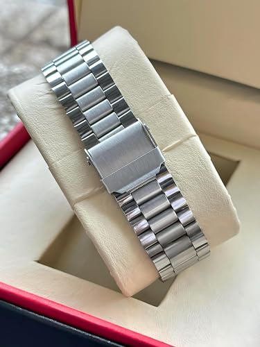 AMERICANVIBER Men's Silver Watch with Stainless Steel Band Green - Image 6