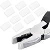 10pcs Glass Pliers Replacement Rubber Tips:Rubber Tips for Stained Glass Work and Key Fob Hardware Install,Rubber Tips For Glass Breaking Pliers,Flat Jaws Tips Key Fob Hardware Rubber Tips