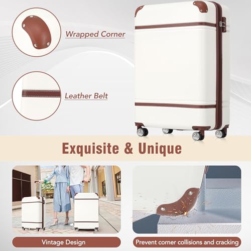 image for Merax Luggage Set 3 Piece Suitcase Set with Cosmetic Case Expandable S