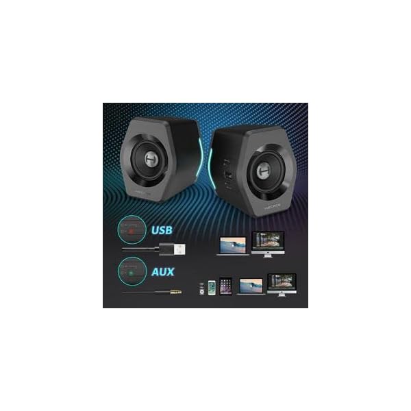 Edifier G2000 Multimedia Bluetooth Speakers for PC, Desktop Computer, Gaming, Laptop, Mac, Bass Multimedia Speakers USB with subwoofer, RGB Lights, 3.5mm AUX inputs,Black - Image 9