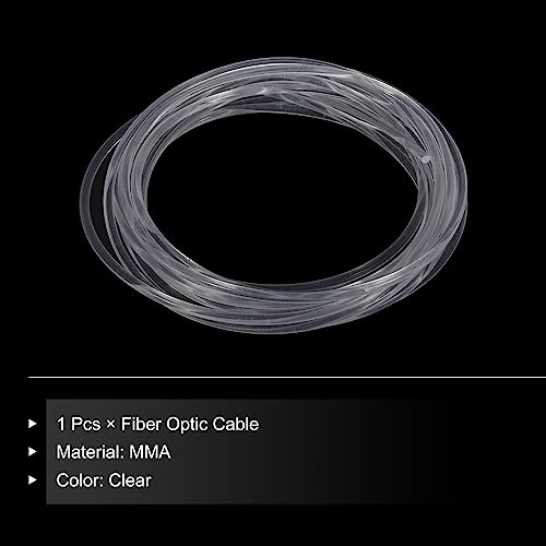 Image of MECCANIXITY PMMA Fiber Optic Light Side Glow Cable, 6mmx6m LED Transparent for Hotels, KTV, DIY Art, Home Decoration