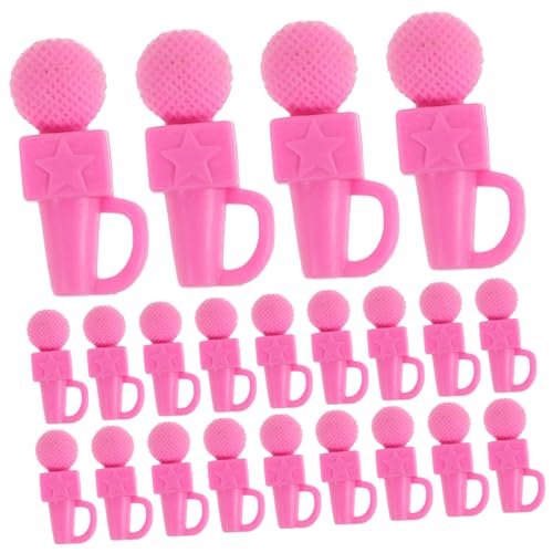 ifundom 50pcs Kids Pink Mini Microphone Toy for Girls Simulated Microphone Speaker for Toddlers