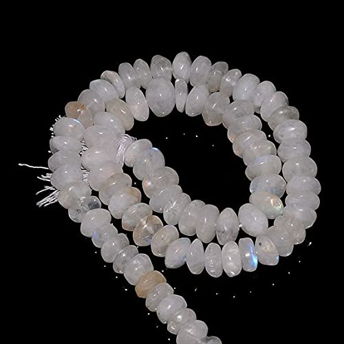 Rondelles en pierre de lune naturelle de 8mm, fil de gemmes de qualité supérieure