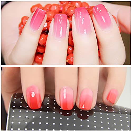 Multi-Colour Glitter Nail Polish Set Glue 3W Mini Baking Light Phototherapy Glue 8Ml(C) #TOP5