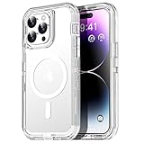 AICase for iPhone 14 Pro Max Case Clear Compatible with MagSafe 3 in 1 Heavy Duty Drop Protection Full Body Rugged Shockproof/Dust Proof 3-Layer Military Protective Tough Durable Cover 6.7