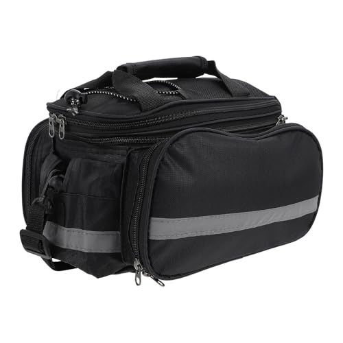 CONGARTENO 大容量防水オックスフォード製自転車リアバッグ 反射ストリップ付 安定固定可能 夜間 サイクリング対応 多用途ハンドバッグ兼用