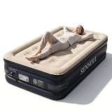 SENNOUL Twin Air Mattress with Built-in Pump,Fast & Easy Inflation/Deflation Inflatable Mattress, Foldable Blow Up Mattress with Storage Bag, Inflatable Bed for Home, Camping & Guests,18'/550lbs Max
