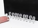 ChangThai Design Very Tiny ¾ Inch High Clear Plastic Wine Champagne Glass 10 Pieces Set - Miniature Tableware Cup Mug Tray Bowl Crockery Cutlery Kitchenware Handmade Mini Decorative Collectible Gifts