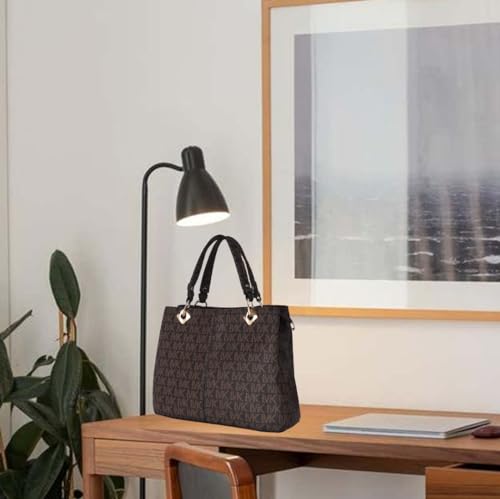 Image of DAZZLE Pu Leather Swiss Ramie Women's Fashion Handheld Bag - Elegant Print & Long Strap