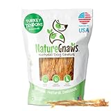 Nature Gnaws Turkey Tendons - Premium Natural Chew Treats - Delicious Reward Snack for Small Medium & Large Dogs - Made in The USA 8 oz Bag