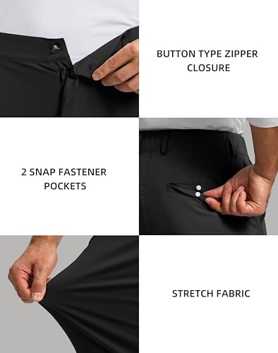 Image of Soothfeel Men's Golf Pants with 5 Pockets Slim Fit Stretch Sweatpants Casual Travel Dress Work Pants for Men
