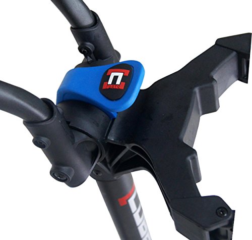 Cube Cart 3 Wheel Push Pull Golf Cart - Two Step Open/Close - Smallest Folding Lightweight Golf Cart In The World - Choose Color! (Charcoal/Blue) #TOP5