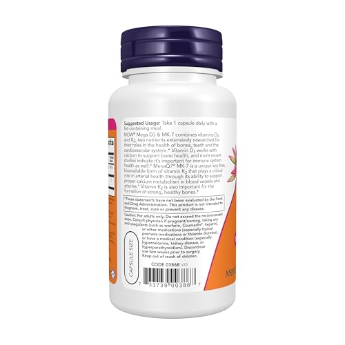 NOW Supplements Mega D-3 & MK-7