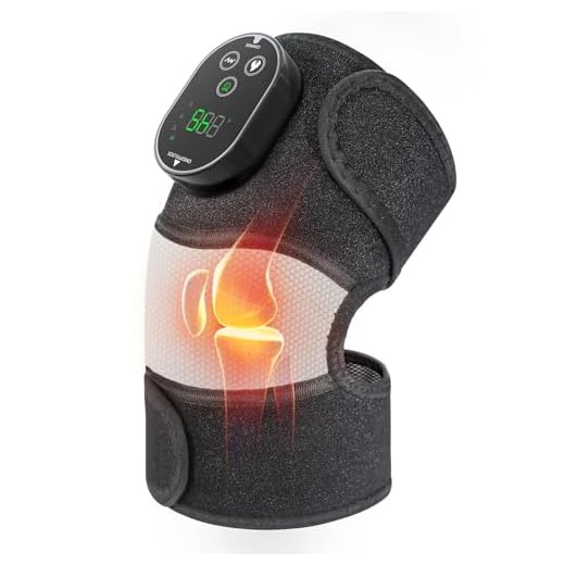 Cordless Heated Knee Massager 3-in-1 Electric Knee Massager with Heat for Knee Heating Pad Elbow Shoulder Pain Relief Wrap with 3 Vibration & 6 Heating Modes