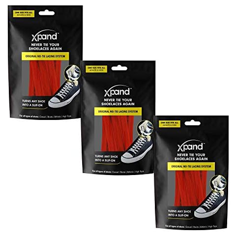 Xpand No Tie Shoelaces System with Elastic Laces - One Size Fits All Adult and Kids Shoes Cover