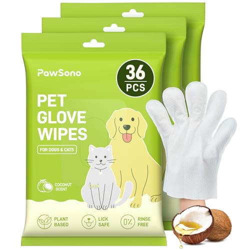 36PCS Hypoallergenic Pet Glove Wipes