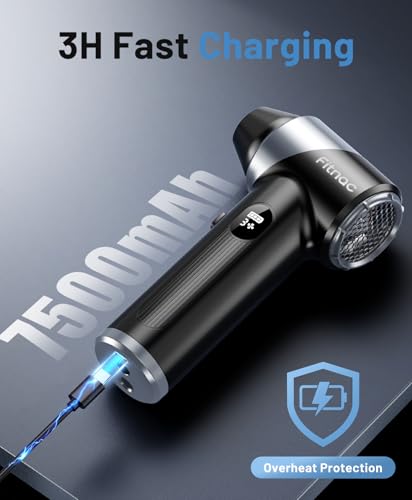 Compressed Air Duster with 310,000RPM, Type-C Charging, Multi-Accessories, 4 Gear Adjustable Turbo Fan, Super Power Electric Air Duster for Computer, Keyboard, Outdoor, House and Car - image 4