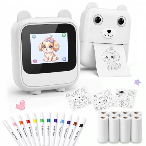 AI Voice Sticker Maker for Kids, Built-In AI Thermal Printer, No Phone App