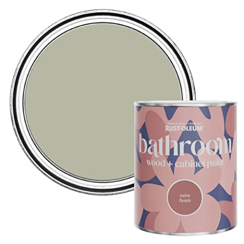 Rust-Oleum Grey Moisture Resistant Bathroom Wood and Cabinet Paint in Satin Finish - Tanglewood 750ml