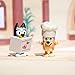 Bluey and Bingo Fancy Restaurant 2 Figure Playset Pack Articulated 2.5 Inch Action Figures Includes Toy Menu and Chef Hat Official Collectable Toy