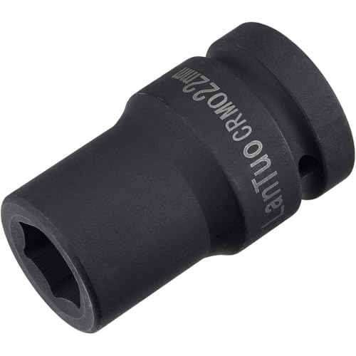 Image of TA-VIGOR 1 Inch Drive by 22mm Square Impact Socket, Durable Reliable CR-MO 80mm Length, Standard Metric Sizes for Home Car Repair