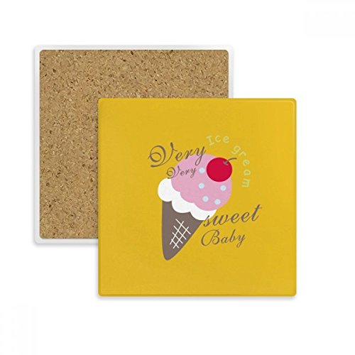 Sous-verre absorbant cerise idée cadeau originale pour invités
