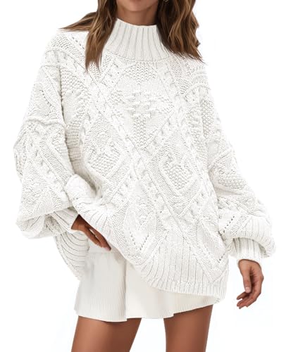 Saodimallsu Womens Oversized Sweaters Cable Knit...