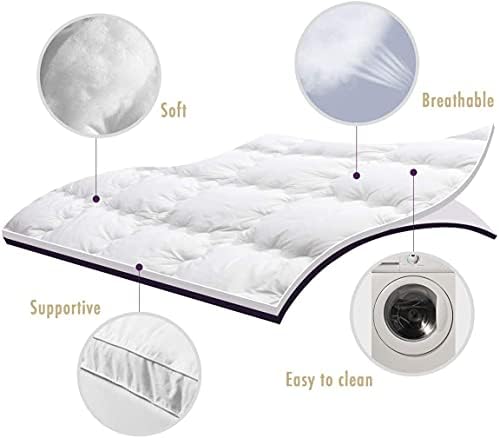 MEWAY Quilted Mattress Pad-Hypoallergenic Microfiber Mattress topper protector 90 * 190cm(Single)