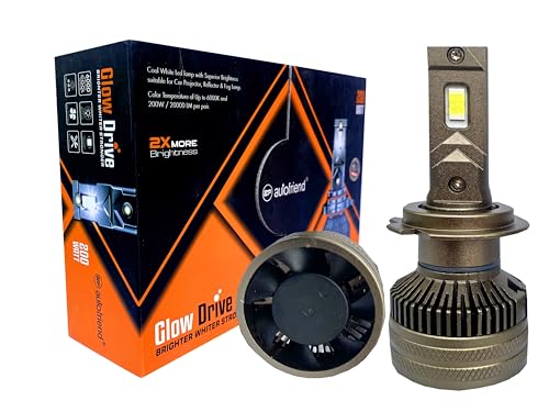 Image of LED Headlight Bulb, 40000LM, 6000K Cool White, IP67 Waterproof (af-Glowdrive-H7)