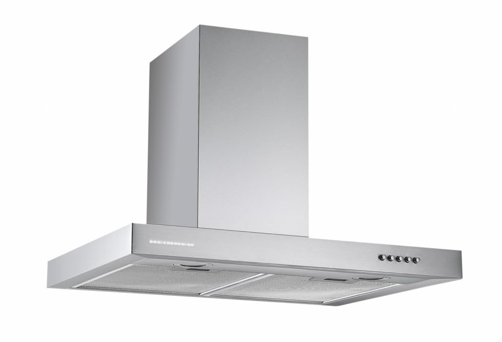 HDCH-360TSS 60cm T-Form Dekorative Dunstabzugshaube - 308m³/h, 3 Geschwindigkeiten, Edelstahl mit Dual LED, 5 Jahre Garantie