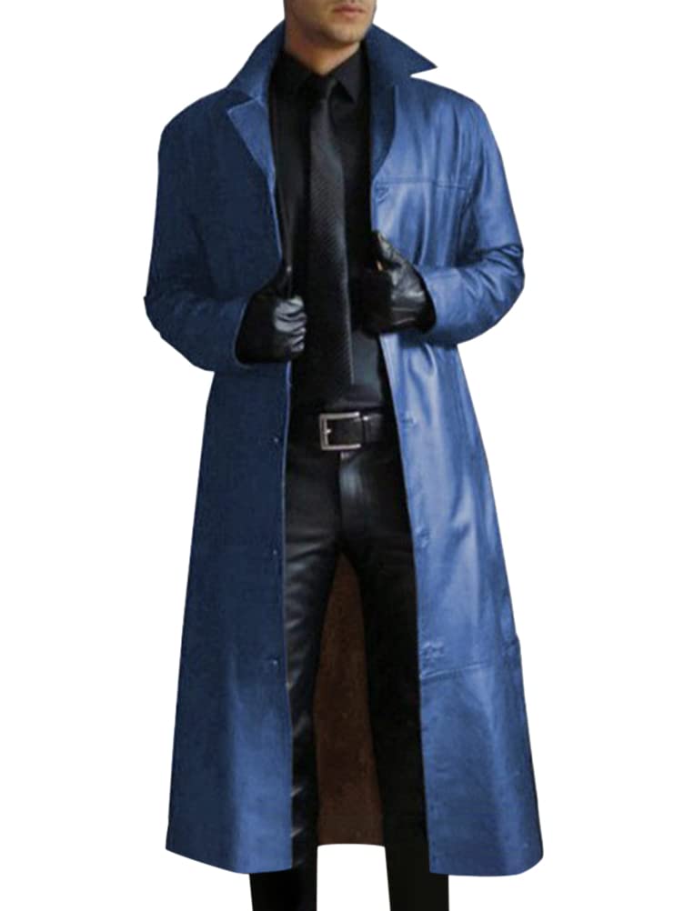 Manteau Long Homme En Laine Trench Coat Vintage - Coupe Slim, Chaud, Coupe-Vent Pour L'Hiver - 2