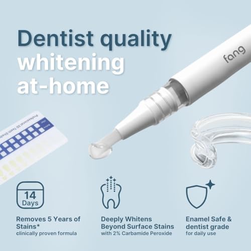 Image of Fang At Home Teeth Whitening Pen | Teeth Stain Remover | Safe for Enamel | Effective For Gutka, Tobacco, Pan Masala, Smoking, Yellow, Coffee & Wine Stains | Gluten-Free & Vegan Serum (Pack of 3)