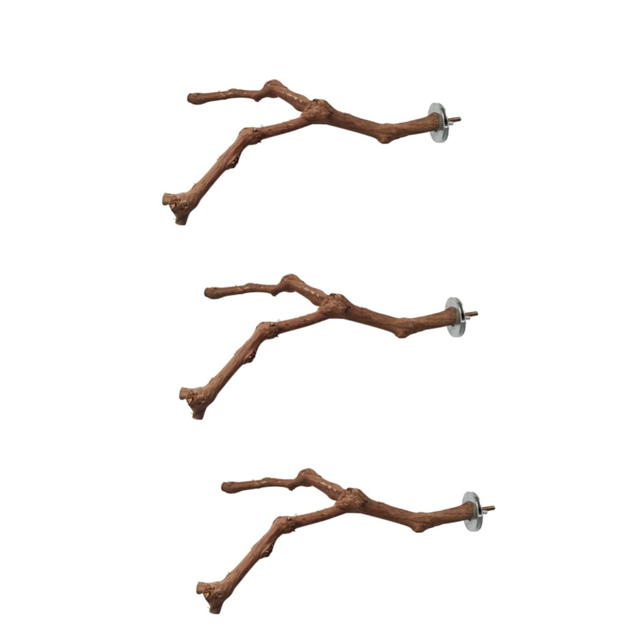 DOITOOL 3stücke Parrot Standing Bar Aus Naturholz Vogelspielzeug Für Käfige Kletterstange Für Papageien Wellensittiche Und Andere Vögel Einfache Installation Langlebig Und Stabil
