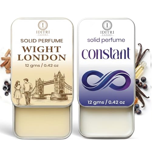Image of Solid Perfume |wight london&Constant Alcohol Free Wax Perfume Balm, Long Lasting | Pocket Tin 12g, Pack Of 2| Non Greasy Smooth Glide, Travel Friendly Unisex Gifts He Or Her