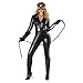 Morph Black Cat Woman Costume Outfit, Black Catsuit For Women Leather Jumpsuit, Cat Costumes For Women, Womens Halloween Costumes, Small