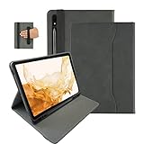 LWKJOY Case for Samsung Galaxy Tab S8 2022 (SM-X700/SM-X706)/S7 2020 (SM-T870/T875) with S-Pen Holder, Multi- Viewing Angles Galaxy Tab S7/S8 Case 11 Inch with Pocket, Auto Sleep/Wake