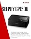 Canon SELPHY CP1500 Mobiler Fotodrucker mit Papierset, Schwarz - Drahtloser Bluetooth-Drucker mit Zubehör - Kompakt und Leicht - Mi 54 Blatt Papier im 4x6 Postkartenformat