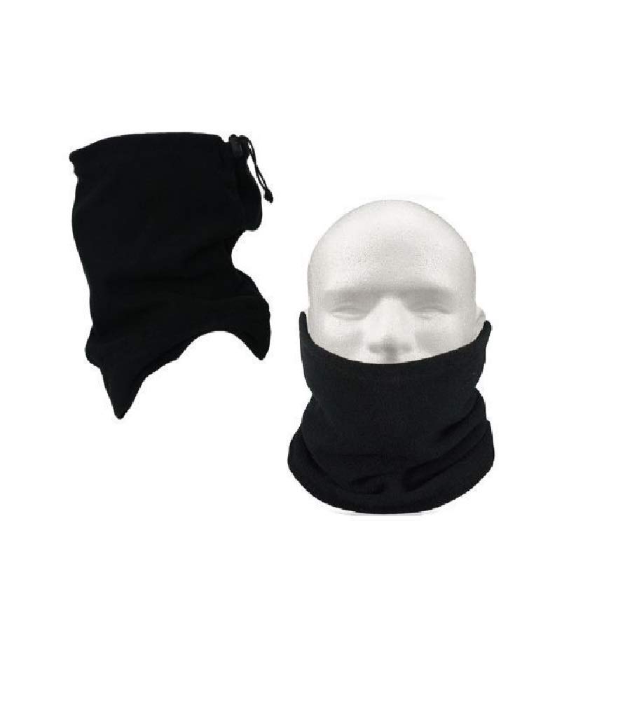 Polar Fleece Neck Warmer Snood Scarf Hat Ski Wear